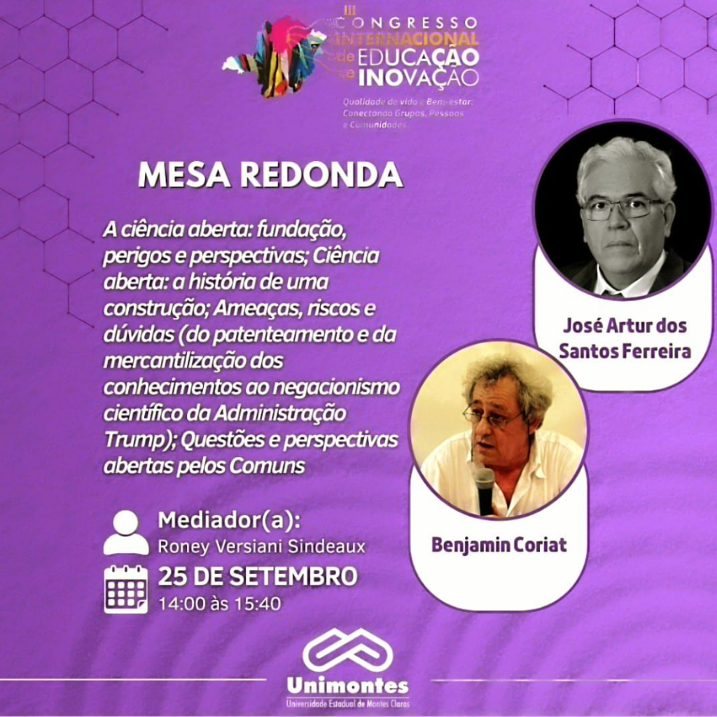 PPGDEE promove Mesa Redonda sobre ciência aberta no III Congresso Internacional de Educação e Inovação