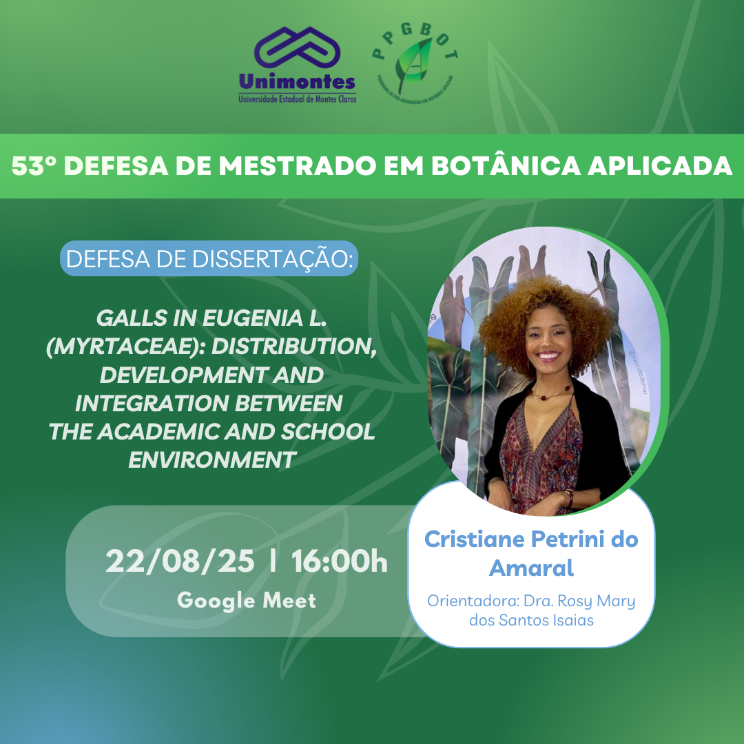 53° DEFESA DE DISSERTAÇÃO DO PPGBOT