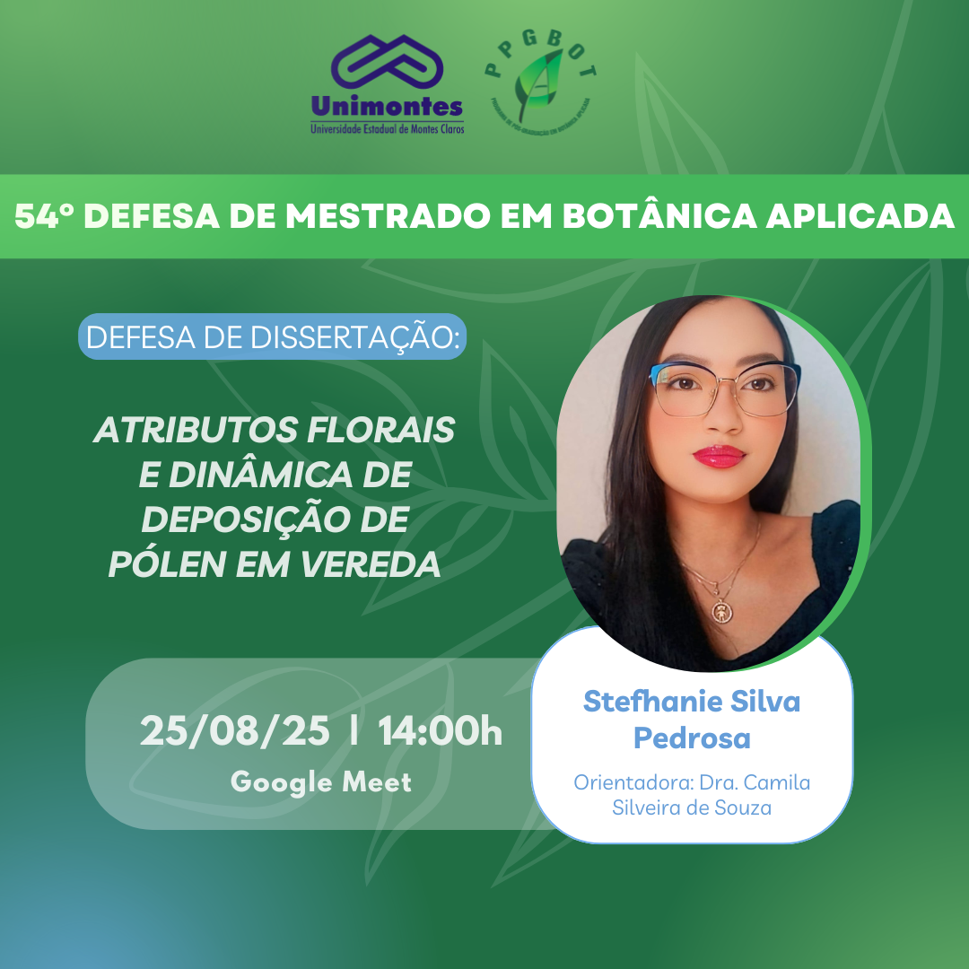 54° DEFESA DE DISSERTAÇÃO DO PPGBOT