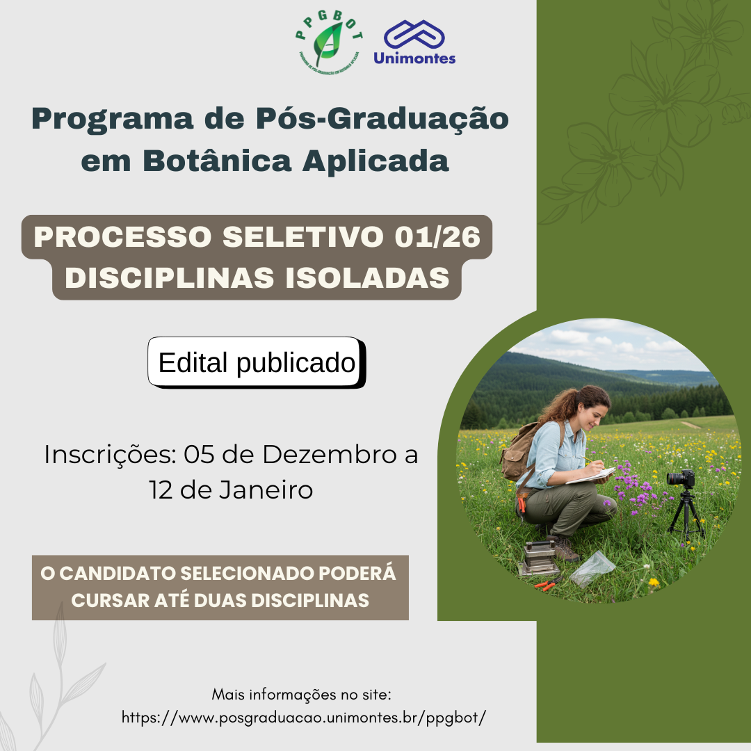 Processo Seletivo Disciplinas Isoladas 01/26