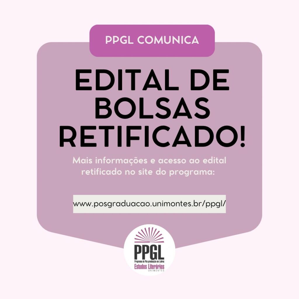 Retificação do Edital do Processo Seletivo de Seleção de Bolsistas