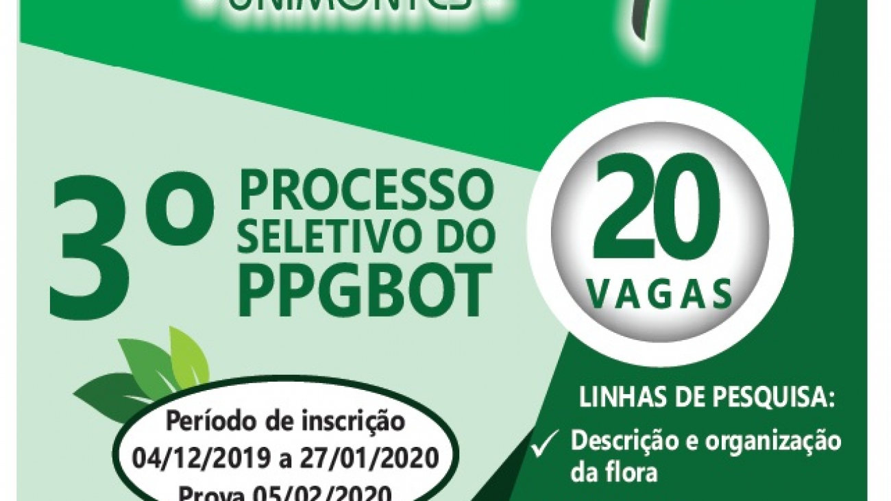 Cartaz 3 Processo Seletivo PPGBOT