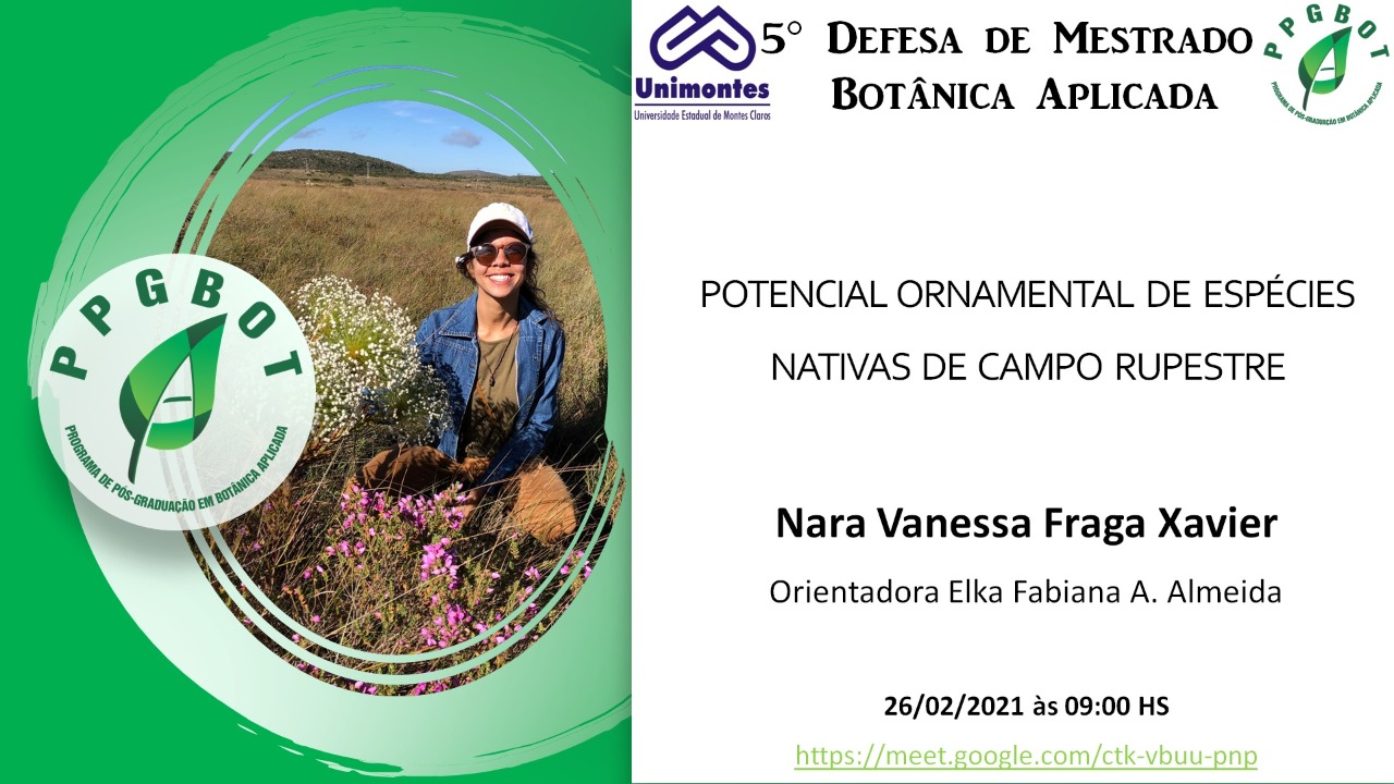5° Defesa de Mestrado Botânica Aplicada