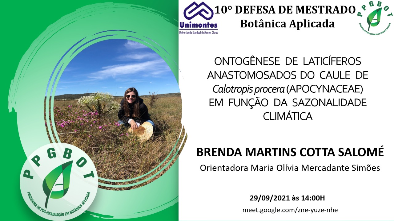 10° DEFESA DE MESTRADO DO PPGBOT
