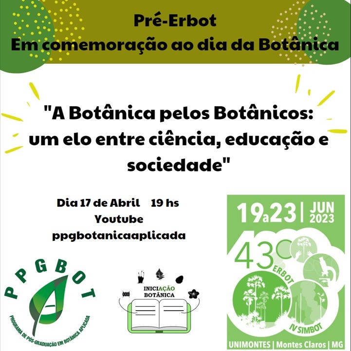 Live Pré-Erbot em comemoração ao Dia da Botânica
