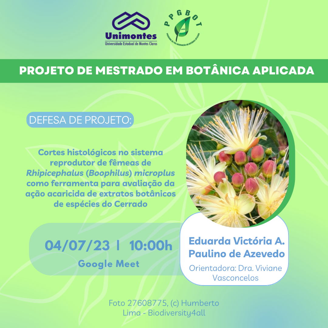 8º Ciclo de Palestras e Apresentações do PPGBOT