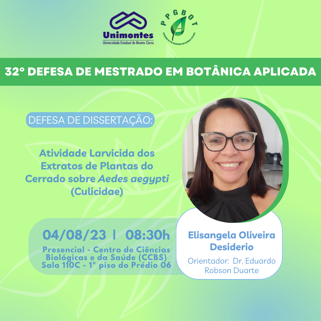 32º Defesa de Dissertação do PPGBot