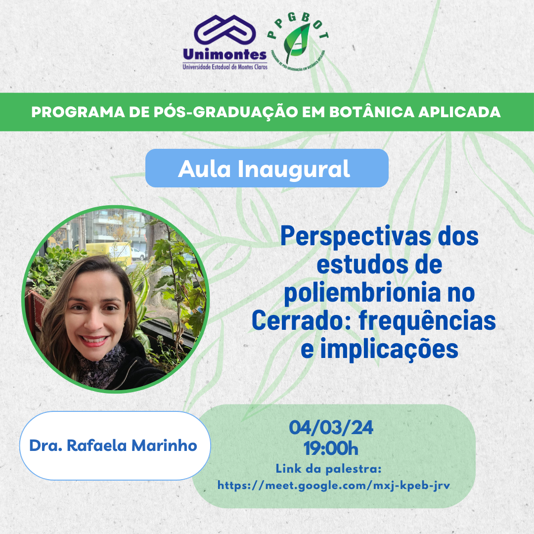 Aula Inaugural do PPGBot