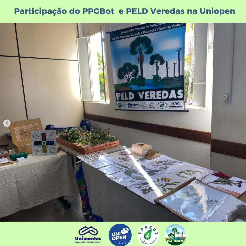 Participação do Programa de Pós-graduação em Botânica Aplicada (PPGBOT) e do PELD Veredas na Uniopen