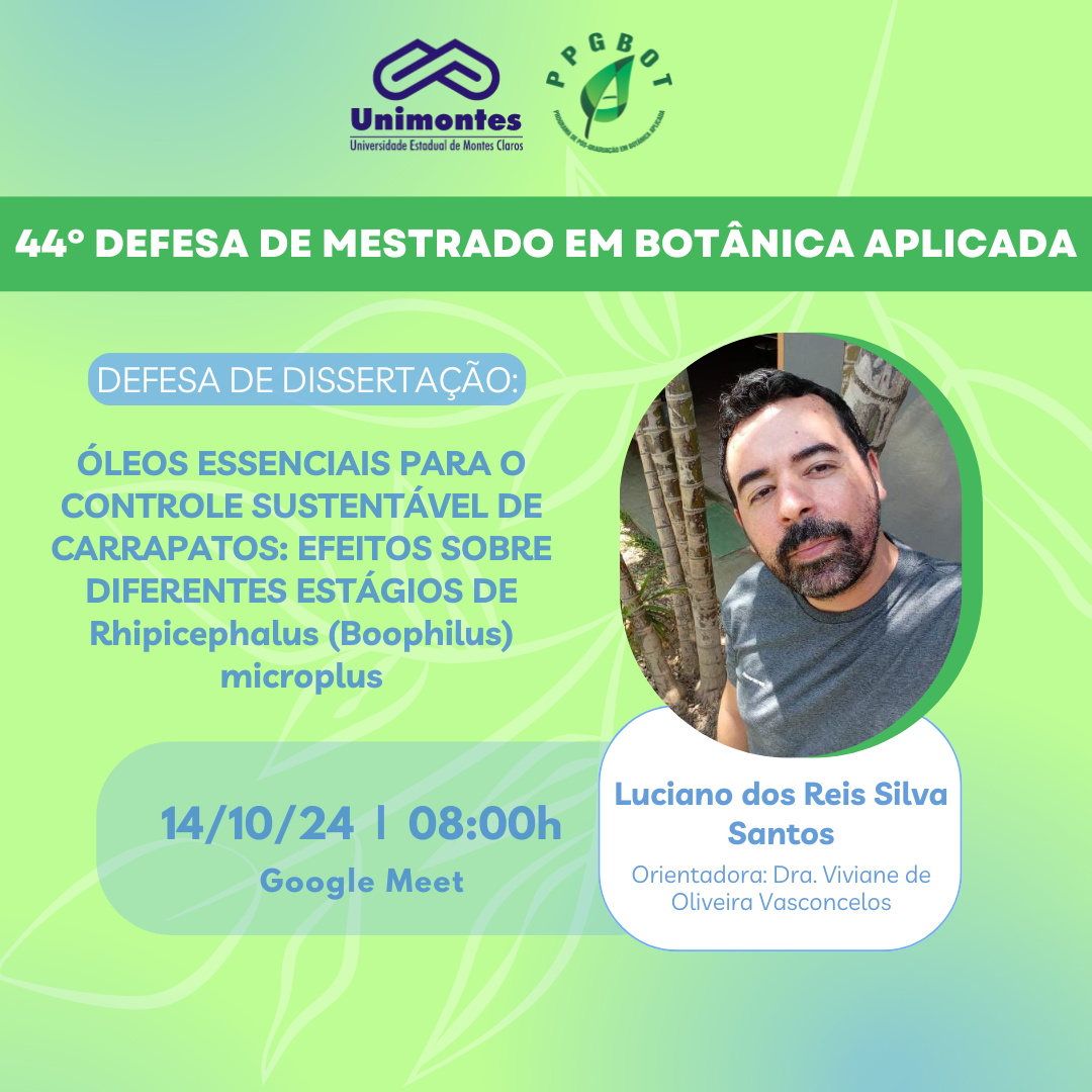 44° Defesa de Dissertação do PPGBot