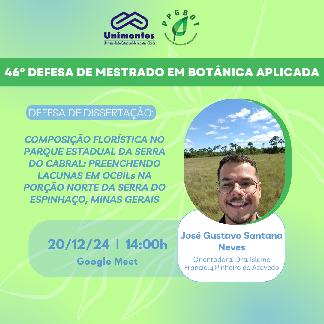 46° Defesa de Dissertação do PPGBot