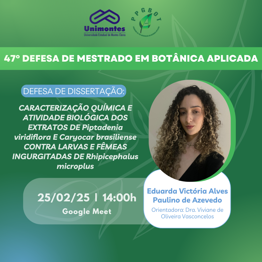 47° Defesa de Dissertação do PPGBot