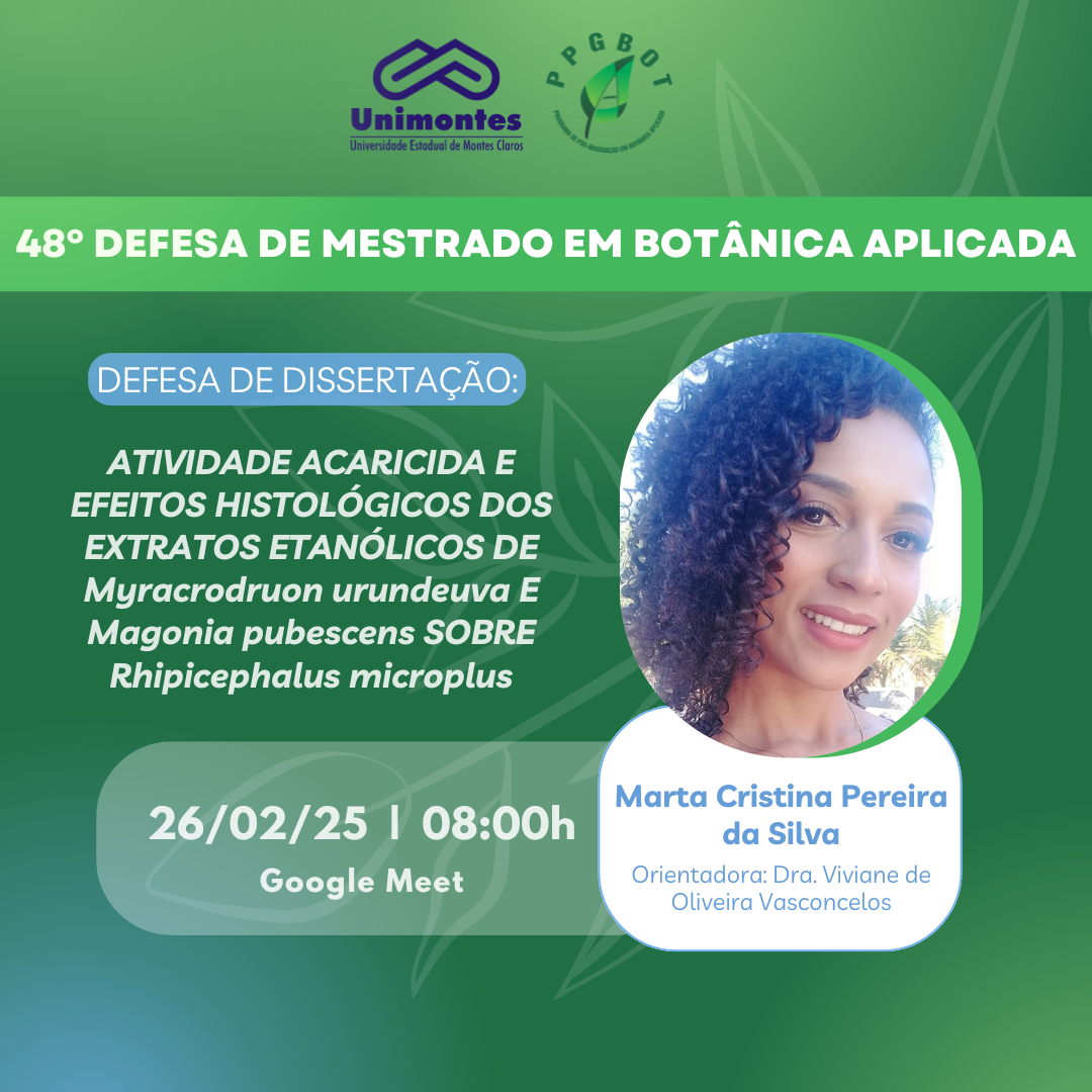 48° Defesa de Dissertação do PPGBot