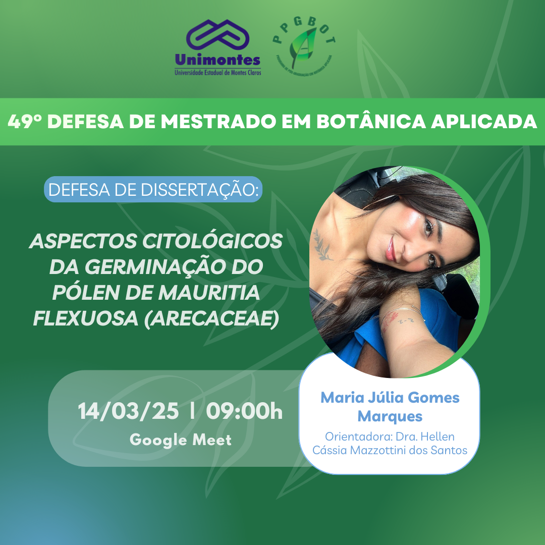 49° Defesa de Dissertação do PPGBot