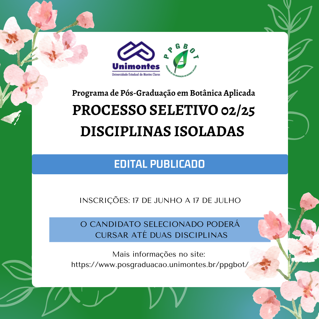 Edital de Disciplinas Isoladas 02/2025